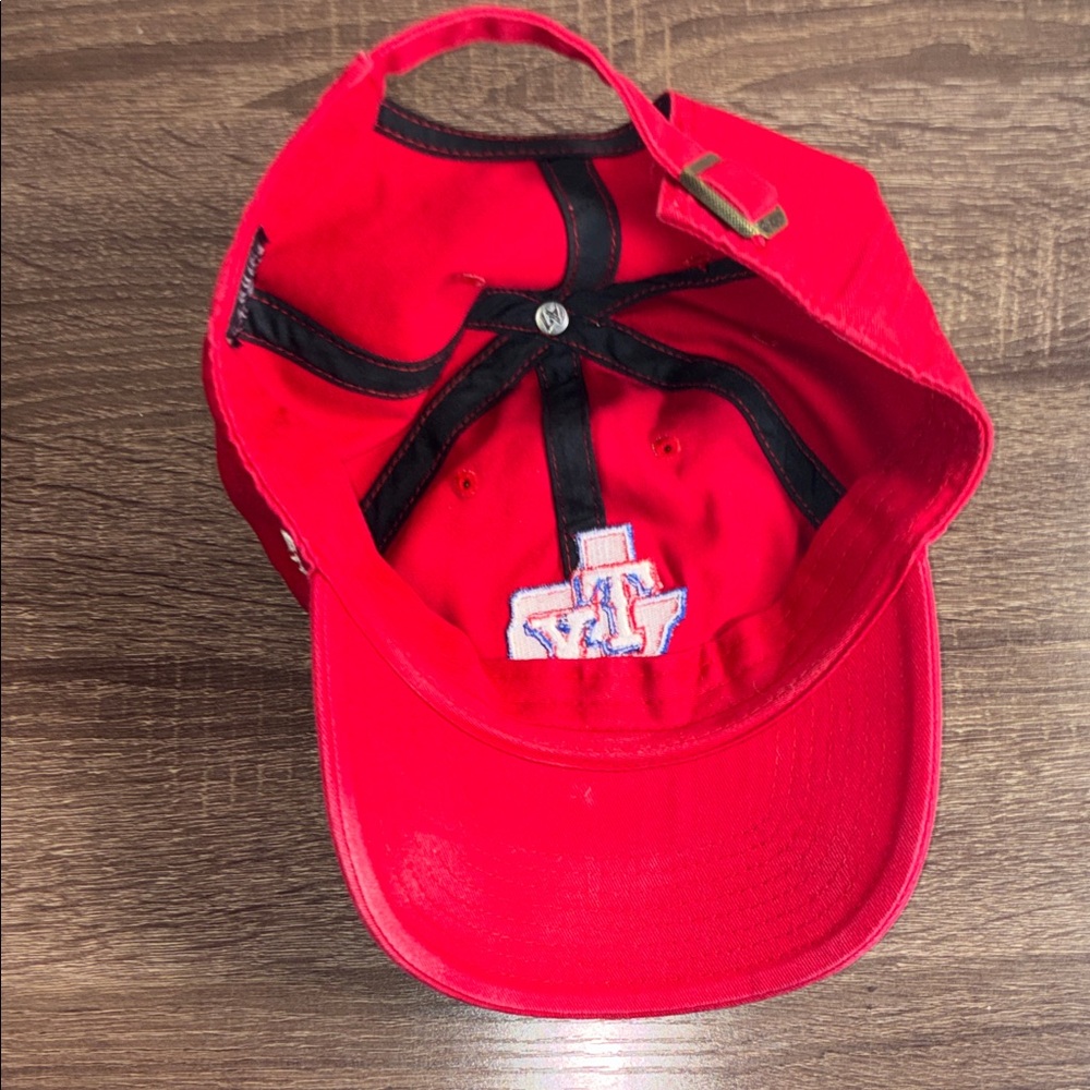 Pre Owned Red Texas Rangers Embroidered Baseball Cap - Picture 8 of 11